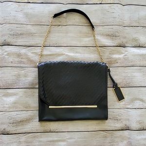 Vince Camuto Black Leather Shoulder Bag